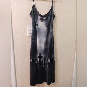 Dolls Kill Widow Graveyard Maxi/Midi Slip Dress